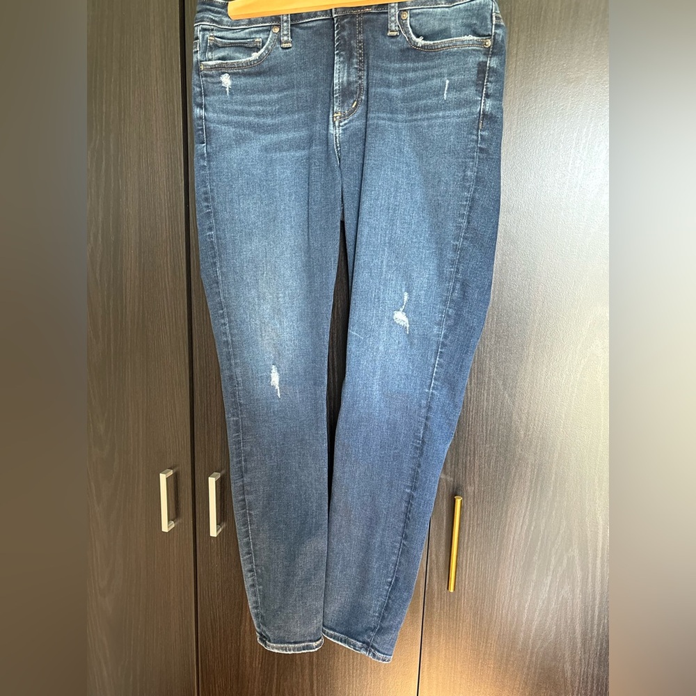 Silver Jeans Women's Distressed Blue “Most Wanted”Skinny Jeans